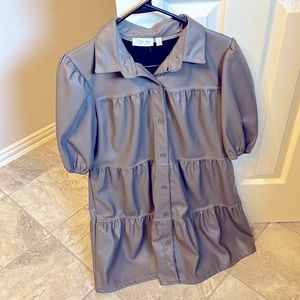 Faux leather dress size L